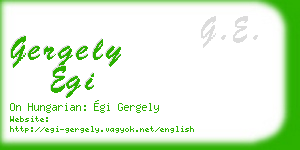 gergely egi business card